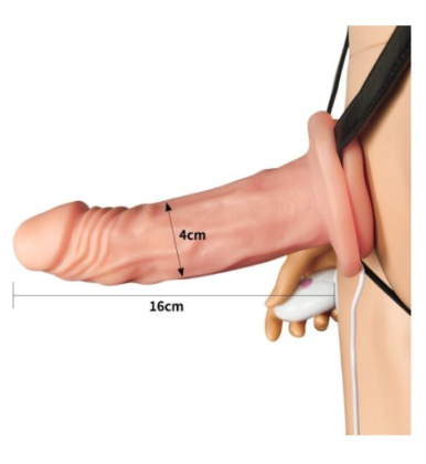 Strap on sa otvorom za penis vibracijom i podesivim trakama LV3002-13